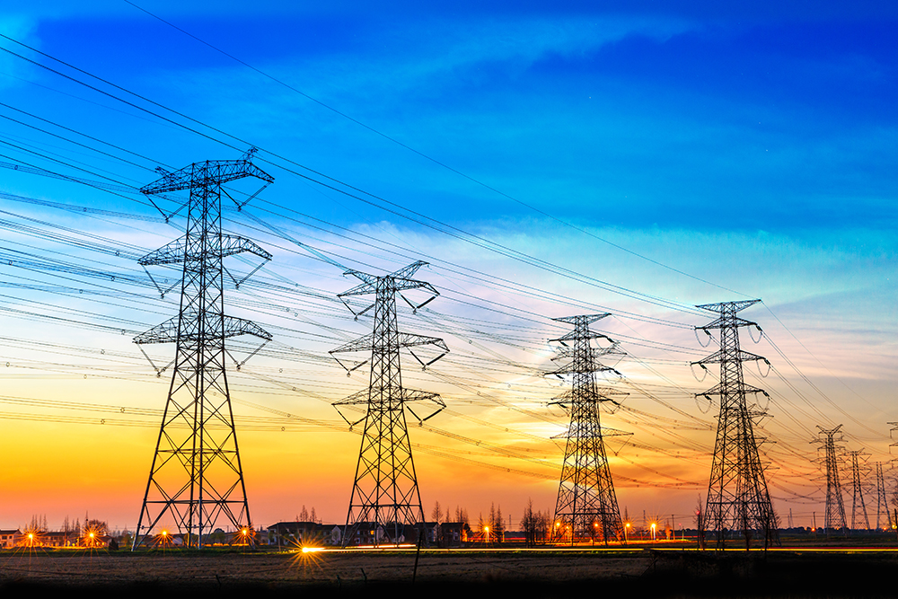 High,Voltage,Post,high,Voltage,Tower,Sky,Sunset,Background
